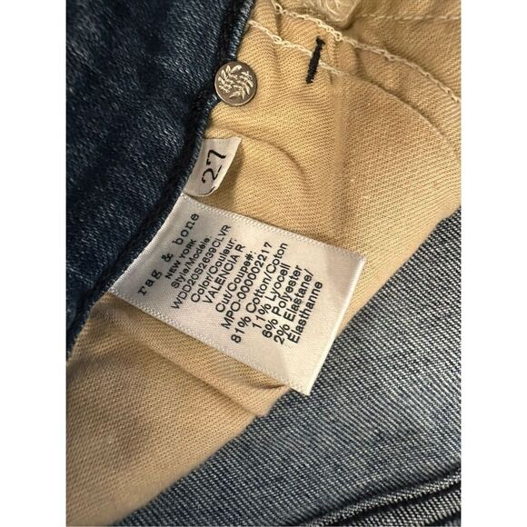 Rag & Bone High Rise Ankle Skinny Jeans With Side Stripe Size 27 - Picture 4 of 5